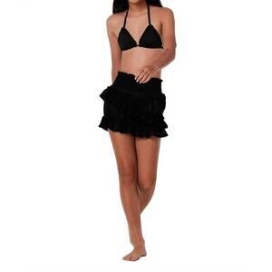 NEW SUBMARINE girl's just ruffles short skirt in black